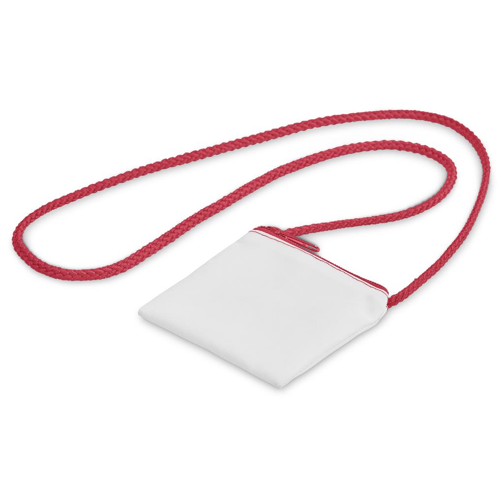 Hoppla Sani Tuck Money Neck Pouch - Red