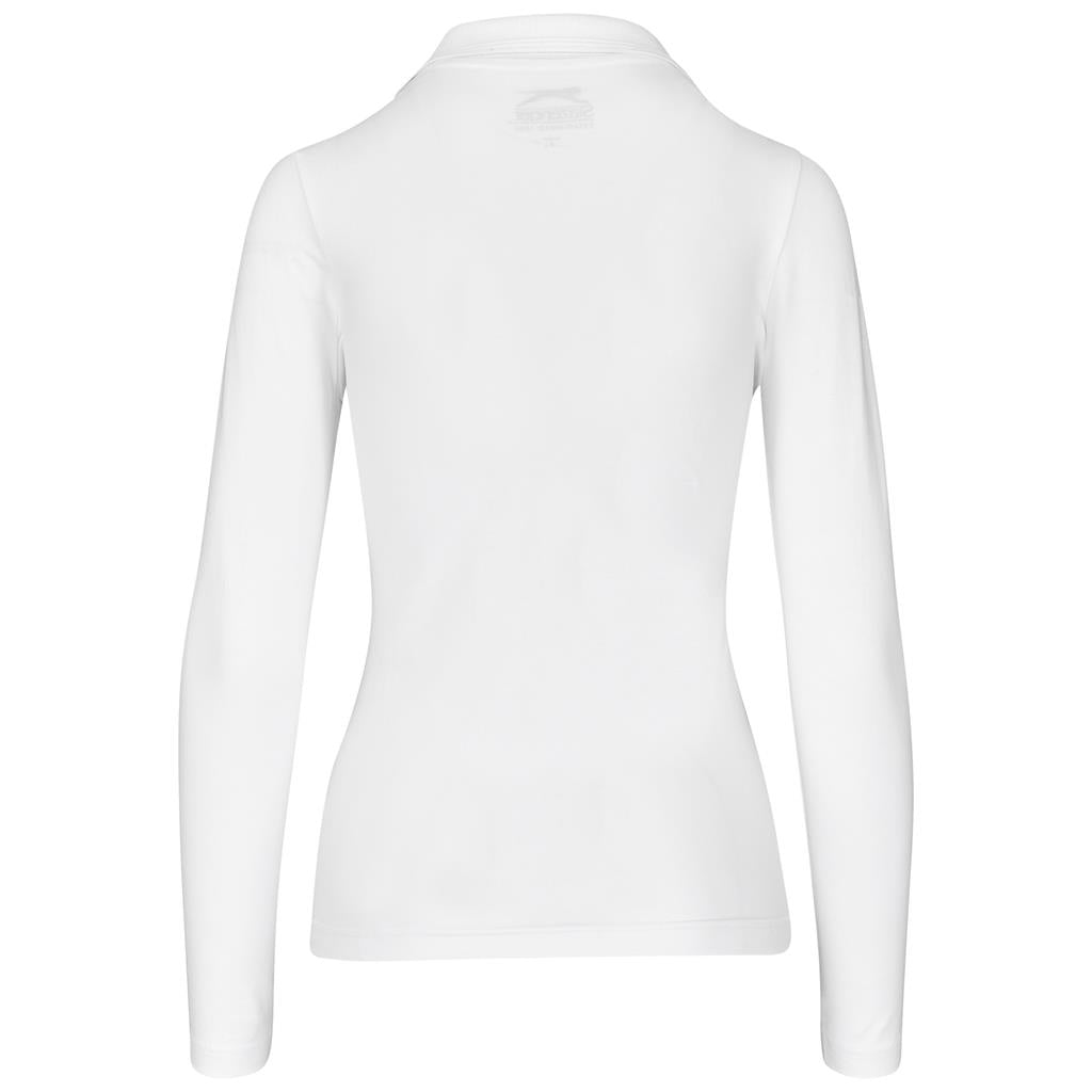 Ladies Long Sleeve Zenith Golf Shirt - White