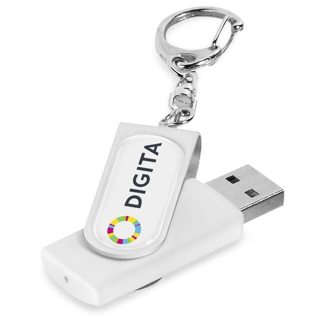 Atlanta Flash Drive Keyholder - 8GB - Solid White