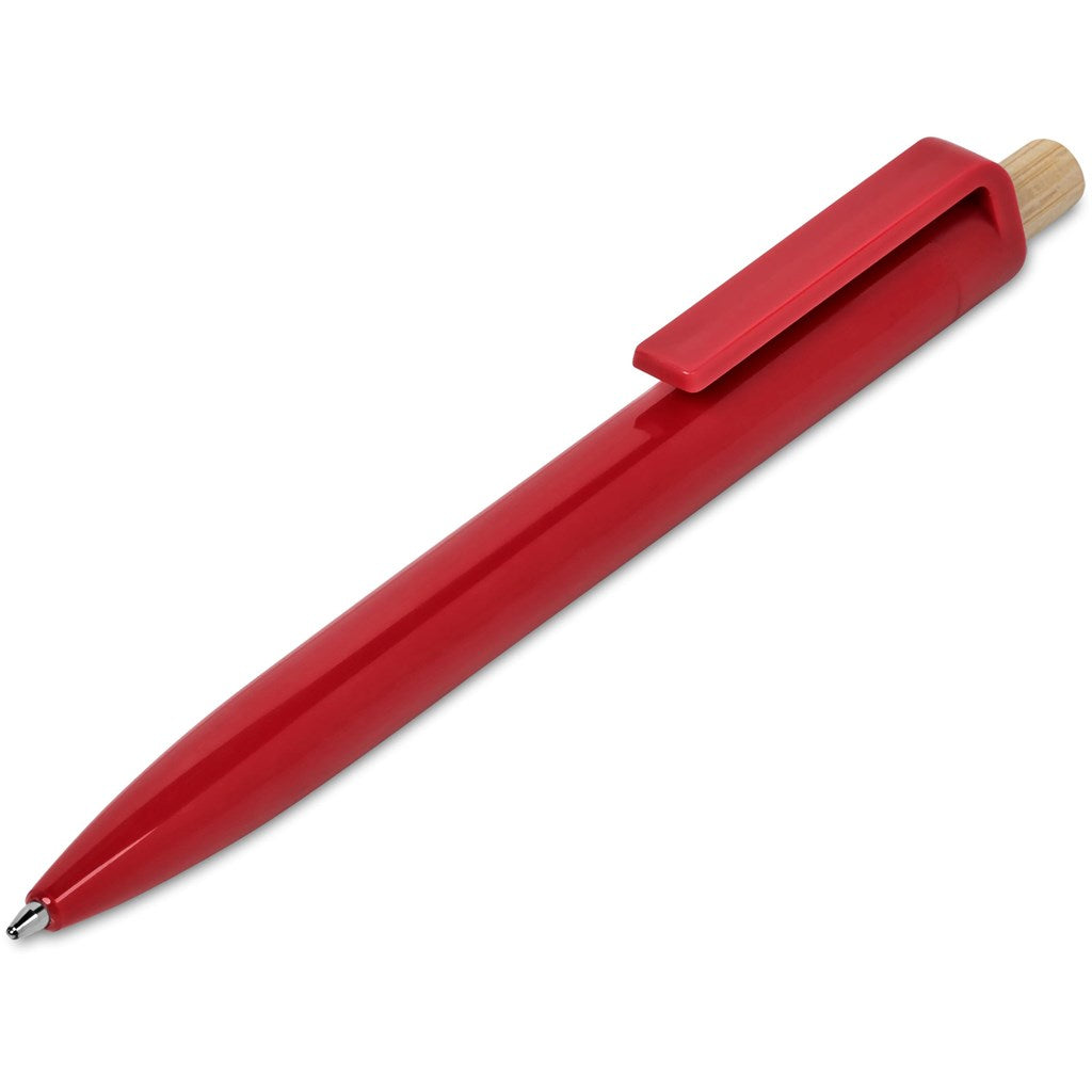 Altitude Tickit Recycled Plastic & Bamboo Ball Pen - Red