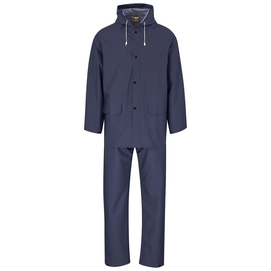 Light Hurricane Rubberised Polyester/PVC Rainsuit - Navy