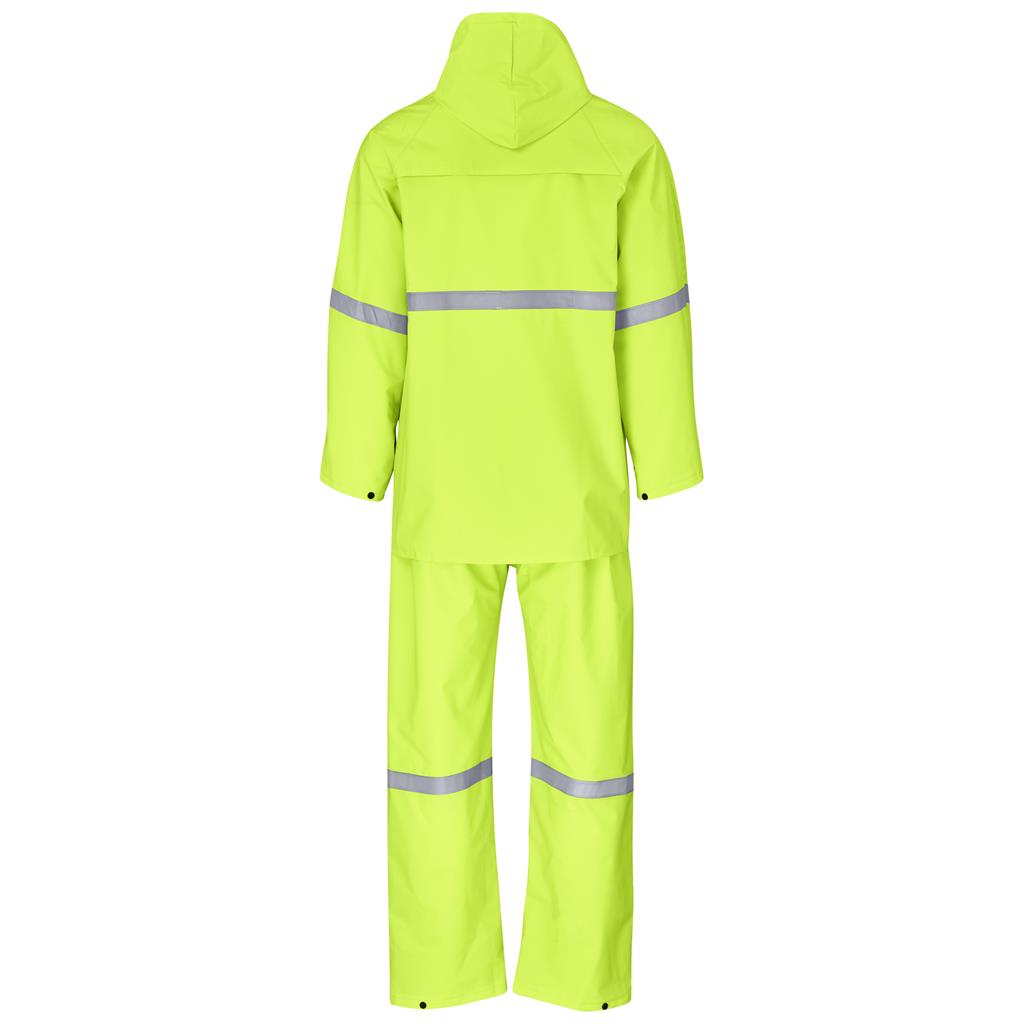 Light Duty Tornado  Hi-Viz Reflective  Rubberised Rainsuit - Yellow
